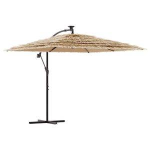 vidaXL Umbrelă soare de grădină cu st&acirc;lp din oțel, maro 246x246x230 cm