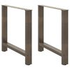 vidaXL Picioare de masă din oțel natural, 2 buc., 80x(72-73) cm