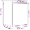 vidaXL Dulap de perete Pe perete 2 pcs Maroniu cerat 30 x 30 x 40 cm