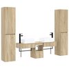 vidaXL Set de mobilier pentru baie 5 buc. Stejar Sonoma