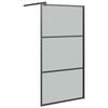 vidaXL Ecrane de duș Negru 115 x 195 cm Sticlă și Aluminiu