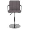 vidaXL Scaun de bar, gri taupe, material textil