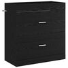 vidaXL Dulap sub chiuvetă pentru baie Stejar Negru 78,5 x 37,5 x 81 cm