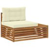 vidaXL Canapea de exterior cu braț final natural 115 x 83 x 73 cm