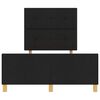 vidaXL Cadru de pat cu headboard Negru 120 x 200 cm țesătură