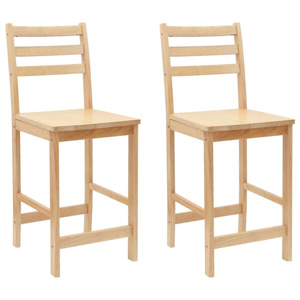 vidaXL Scaune de dining 2 pcs natural 40 x 47,5 x 99,5 cm