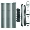 vidaXL Stâlp de gard. Verde 25 x 0,6 m (mesh 60 x 60 mm) Oțel și PVC