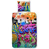Good Morning Husă pilotă "5481-P GRAFFITI", multicolor, 135 x 200 cm