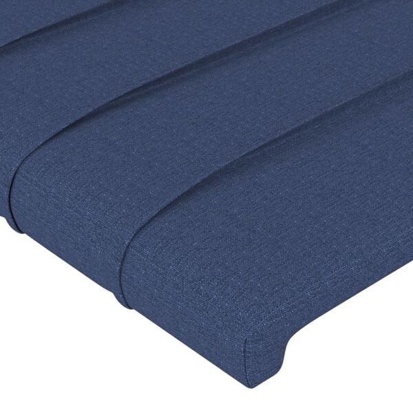 vidaXL Tăblii de pat, albastru, 160x5x78/88 cm, textil