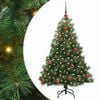 vidaXL Brad de Crăciun artificial cu 150 LED Verde 150 cm PE și PVC