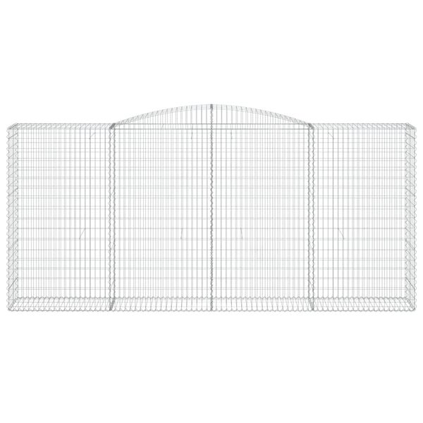 vidaXL Coșuri gabion arcuite 20 buc, 400x50x180/200cm, fier galvanizat
