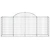 vidaXL Coșuri gabion arcuite 15 buc, 200x50x80/100 cm, fier galvanizat