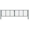 vidaXL Poartă de grădină din plasă, oțel galvanizat, gri, 400x100 cm