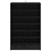 vidaXL Dulap pentru pantofi Stejar Negru 60 x 35 x 92 cm Lemn compozit