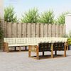 vidaXL Set de canapele de exterior cu pernă 8 pcs Natural și Crem