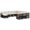 vidaXL Set de canapele pentru grădină 12 pcs Negru poliratan