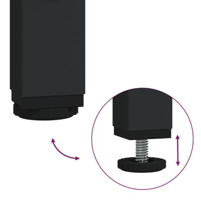 vidaXL Suport pentru monitor, negru, 85x23x15,5 cm, lemn compozit
