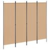 vidaXL Separator de Cameră cu 4 Panouri Bej 200 x 180 cm Țesătură