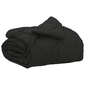 vidaXL Duvet complet pe tot parcursul anului Negru 200 x 135 cm