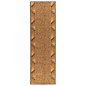 vidaXL Covor Runner FLORNES Țesut Ocru Zigzag 67 x 150 cm PP 7 mm