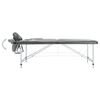 vidaXL Masă de masaj cu 2 zone, cadru aluminiu, antracit, 186 x 68 cm