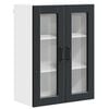 vidaXL Dulap de sticlă pentru perete PORTO Negru 60 x 31 x 80 cm