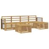 vidaXL Set de canapele de exterior 6 buc. Alb Lemn Solid de Acacia