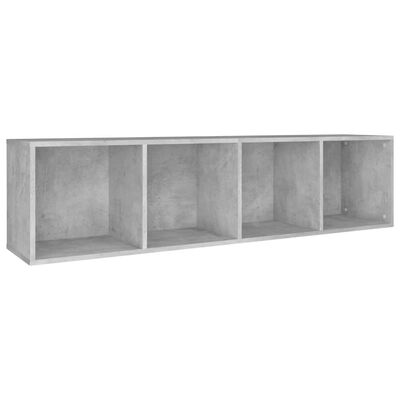 vidaXL Bibliotecă/Comodă TV, gri beton, 36x30x143 cm, PAL