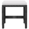 vidaXL Set mobilier de exterior 13 piese negru, poliratan, lemn acacia