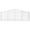 vidaXL Coșuri gabion arcuite 2 buc, 200x30x60/80 cm, fier galvanizat
