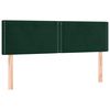 vidaXL Pat box spring cu saltea, verde &icirc;nchis, 140x200 cm, catifea