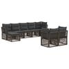 vidaXL Set de canapele pentru grădină 9 pcs Gri poliratan