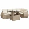 vidaXL Set canapele de grădină cu perne, 6 piese, bej, poliratan