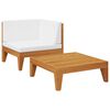 vidaXL Set mobilier de grădină cu perne, 2 piese, lemn masiv de acacia