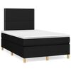 vidaXL Pat box spring cu saltea, negru, 120x200 cm, textil