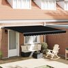 vidaXL Cortina Retractabilă Negru 400 &times; 300 cm Poliester și oțel