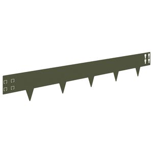 vidaXL Margine pentru gazon 50 pcs 100 x 15 cm Oțel Verde măsliniu
