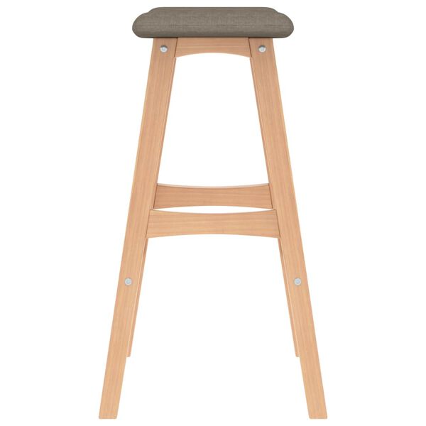 vidaXL Scaune de bar, 2 buc., gri taupe, material textil