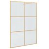 vidaXL Zid de duș walk-in Auriu 140 x 195 cm sticlă securizată