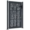 vidaXL Poartă de grădină antracit 100x125 cm oțel, design bambus