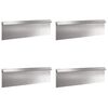 vidaXL Gard pentru melci 4 buc. 100 x 3,5 x 25 cm Oţel inoxidabil