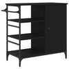 vidaXL Troler de Bucătărie Stejar Negru 87.5 x 39 x 84.5 cm
