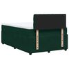 vidaXL Pat box spring cu saltea, verde &icirc;nchis, 120x190 cm, catifea