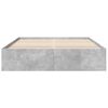vidaXL Cadru de pat, gri beton, 150x200 cm, lemn prelucrat
