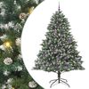 vidaXL Brad de Crăciun artificial Verde 210 cm PVC și Plastic și Oțel