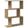 vidaXL Bibliotecă/separator 3 nivel stejar artizanal 70x24x97 cm lemn