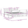 vidaXL Cadru de pat fără saltea, alb, 200x200 cm, lemn masiv pin