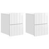 vidaXL Dulap de noapte suspendat cu sertar 2 pcs Alb foarte lucios