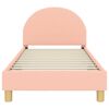 vidaXL Cadru de pat pentru copii cu spătar Roz 80 x 160 cm