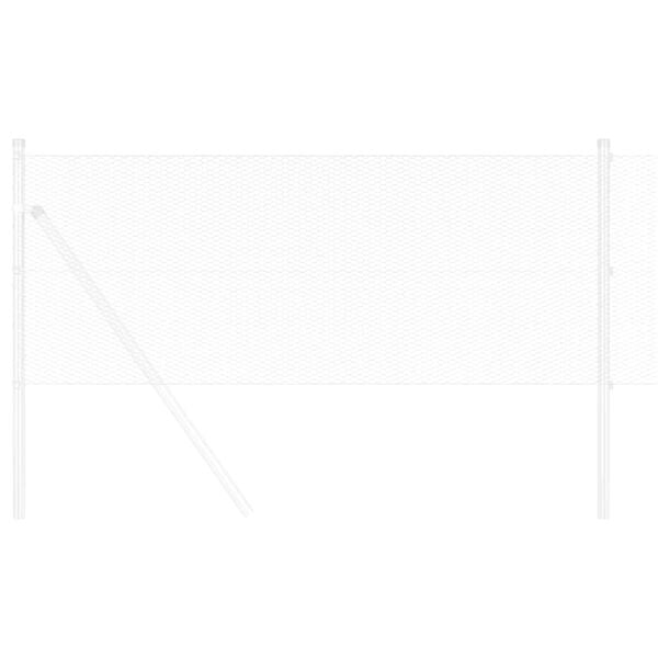 vidaXL Gard hexagonal Argintiu 0,4 x 25 m Oțel galvanizat